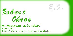 robert okros business card
